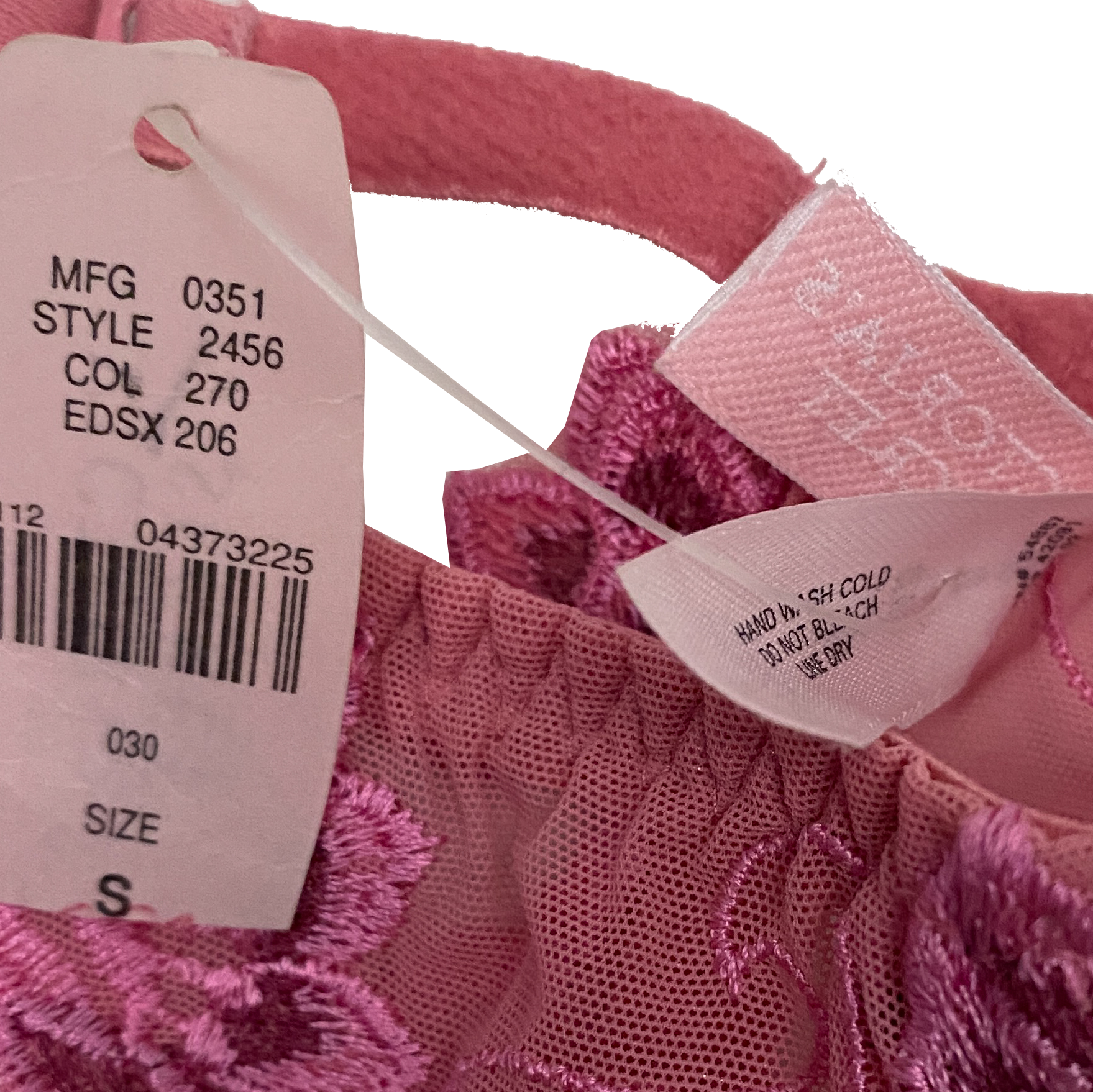 2000s Mauve Embroidered Garter Belt (S)