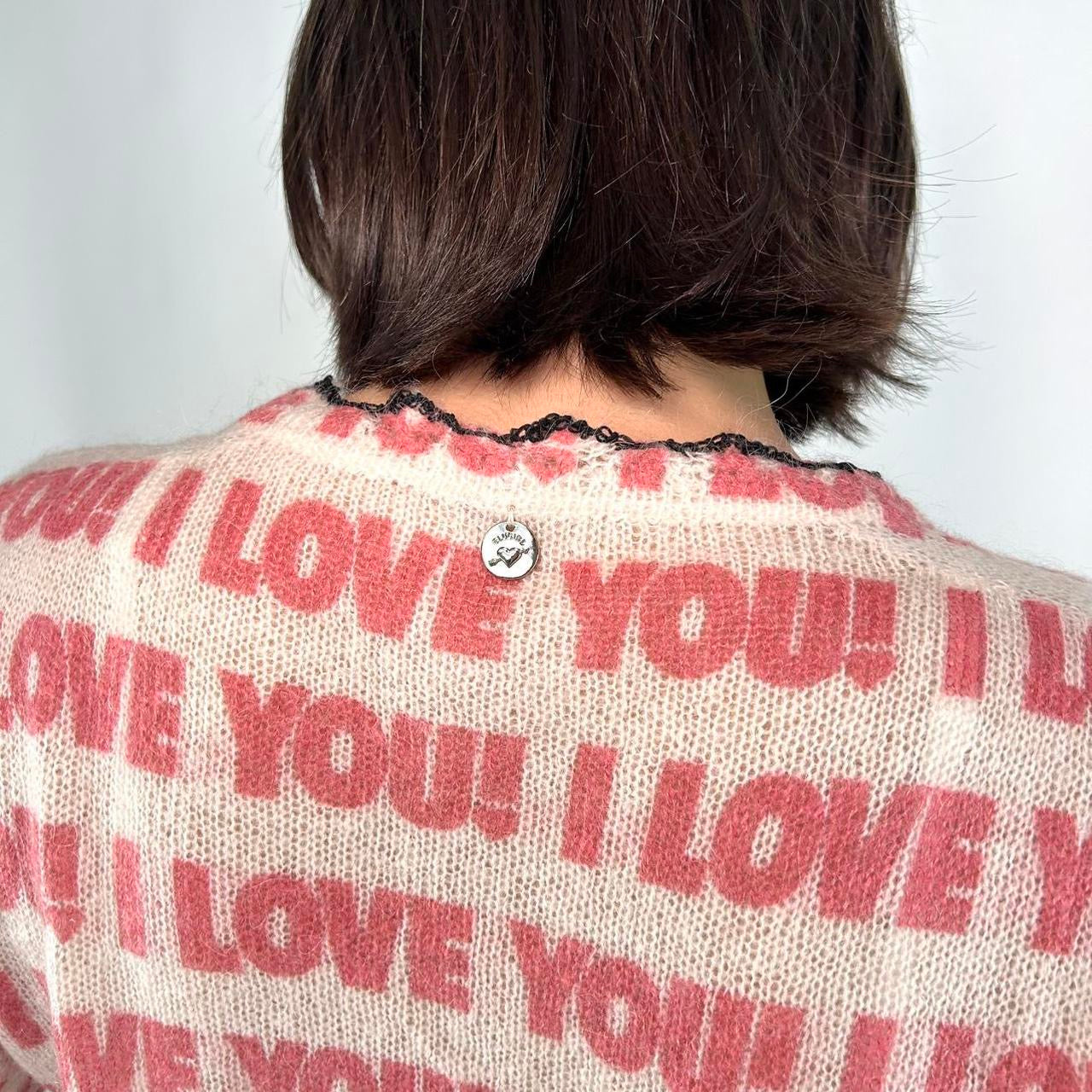 Blumarine 'I LOVE YOU' Sweater (S/M)