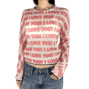 Blumarine 'I LOVE YOU' Sweater (S/M)