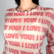 Blumarine 'I LOVE YOU' Sweater (S/M)