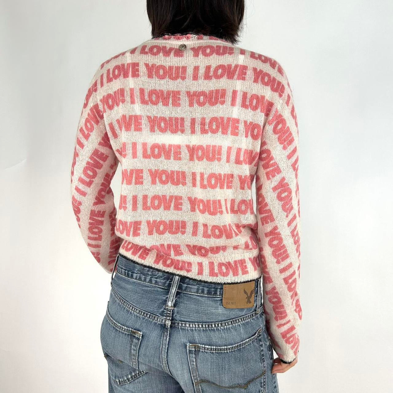 Blumarine 'I LOVE YOU' Sweater (S/M)