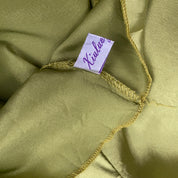 Chartreuse Satin & Velvet Maxi Dress (XS)