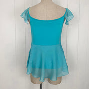2000s Aqua Chiffon Whimsy Fairy Top (L)