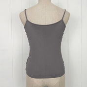 Vintage Silver Gray Knit Embellished Tank Top (S/M)