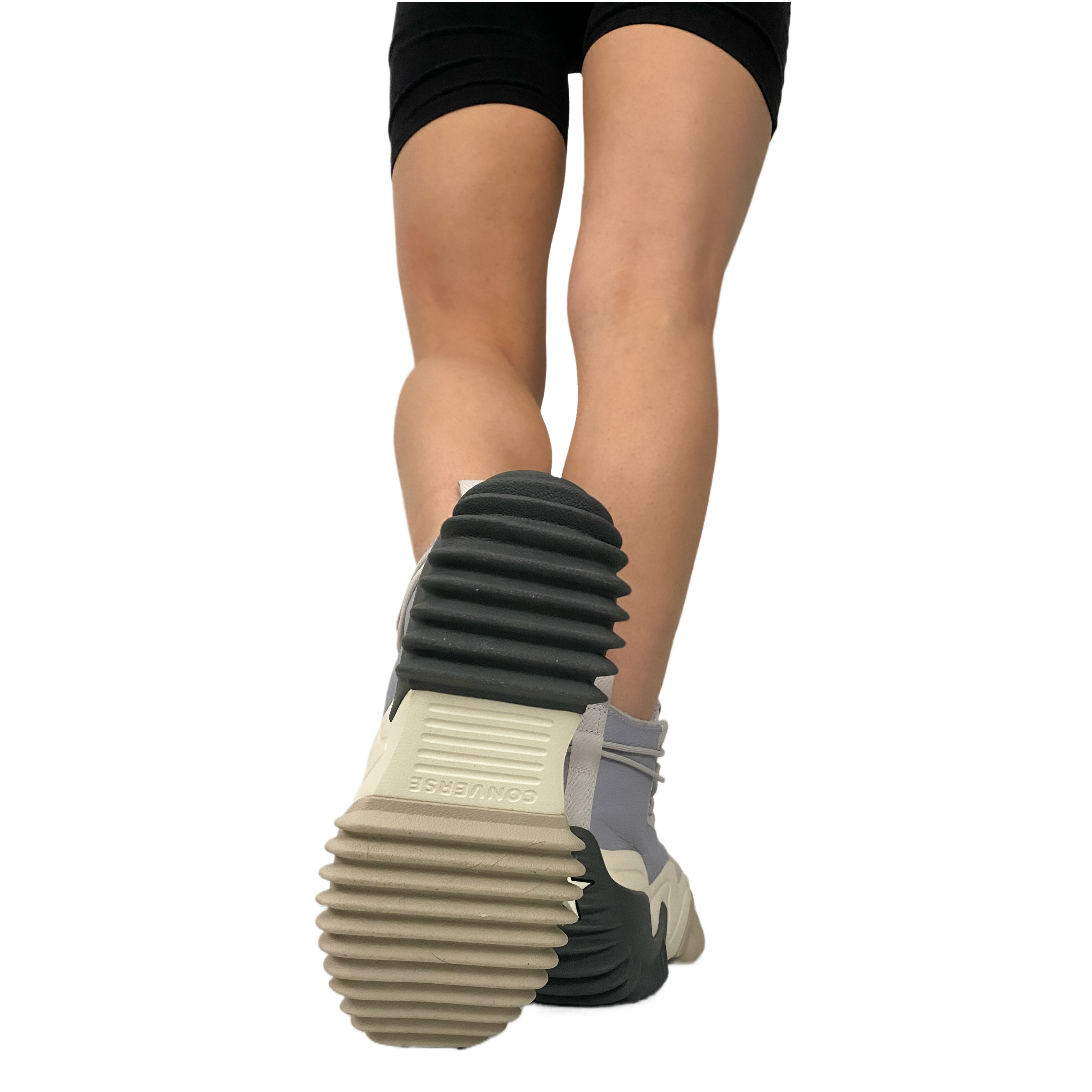 Converse Run Star Gray Leather Platform (9.5)