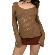 Bronze Shimmer Sequin Knit (M)