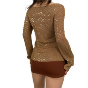 Bronze Shimmer Sequin Knit (M)