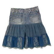 2000s Boho Fairy Embellished Tiered Skirt (XS)