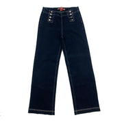 Wide Leg Mid-Rise Trouser Jeans (M)