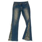 2000s Low - Mid Rise Fairy Embellished Flare Jeans (S)