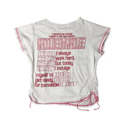 Peaches & Cream J-Fashion Ruched Baby Tee (XS)