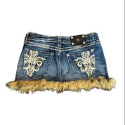 Fur Trim Miss Me Skirt (M)