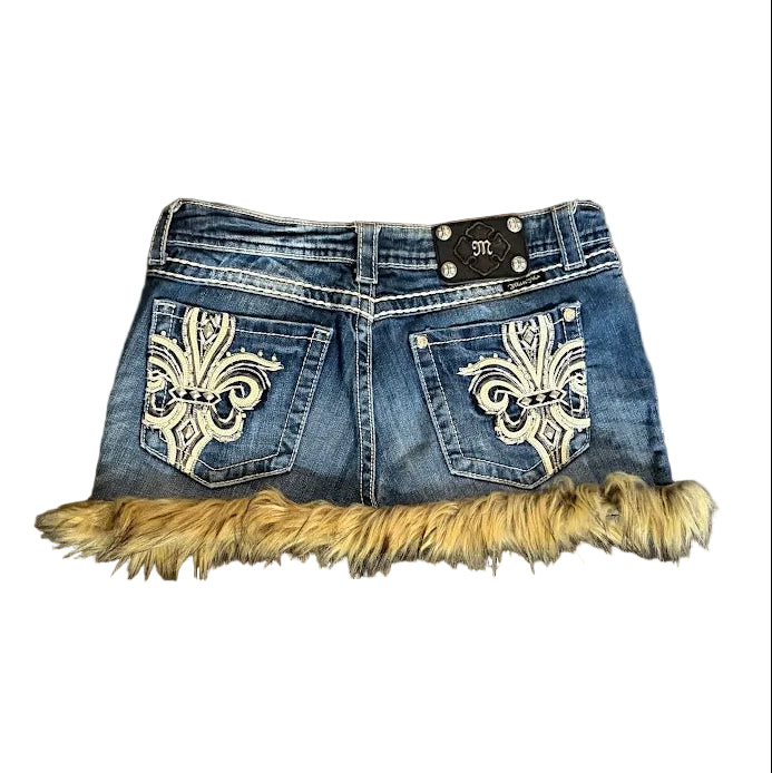 Fur Trim Miss Me Skirt (M)
