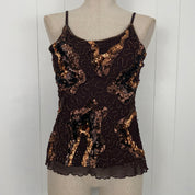 Vintage Bronze Brown Embellished Tank Top (S/M)