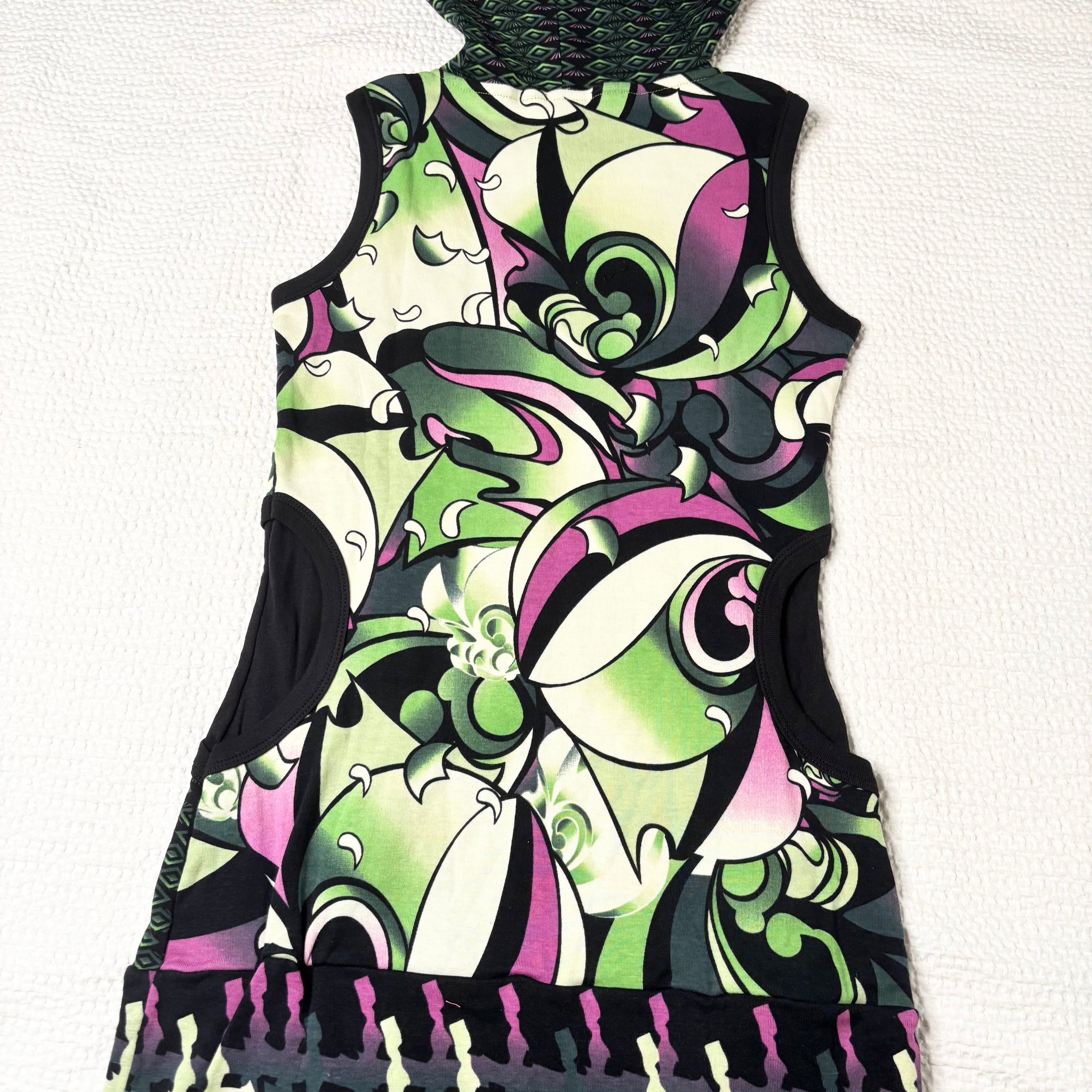 Hayes Graphic Hooded Mini Dress (M)