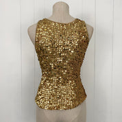 Vintage Gold Knit Tank Top (XS/S)