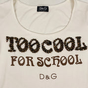 D&G Dolce & Gabbana Too Cool Embellished Long Sleeve Top (S/M)