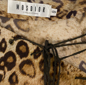 2000s Cheetah Print Lace-Up Top (S/M)