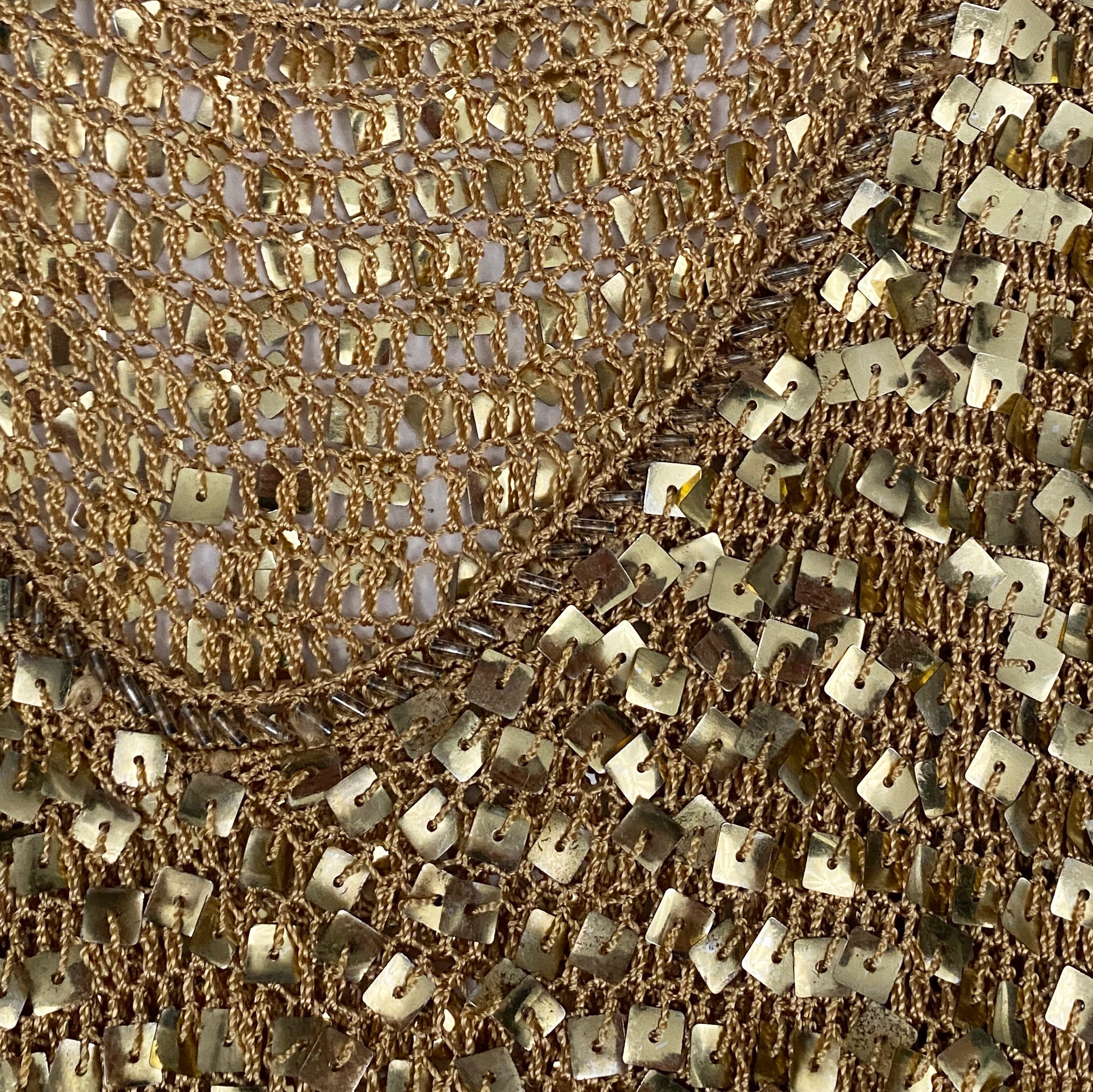 Vintage Gold Knit Tank Top (XS/S)