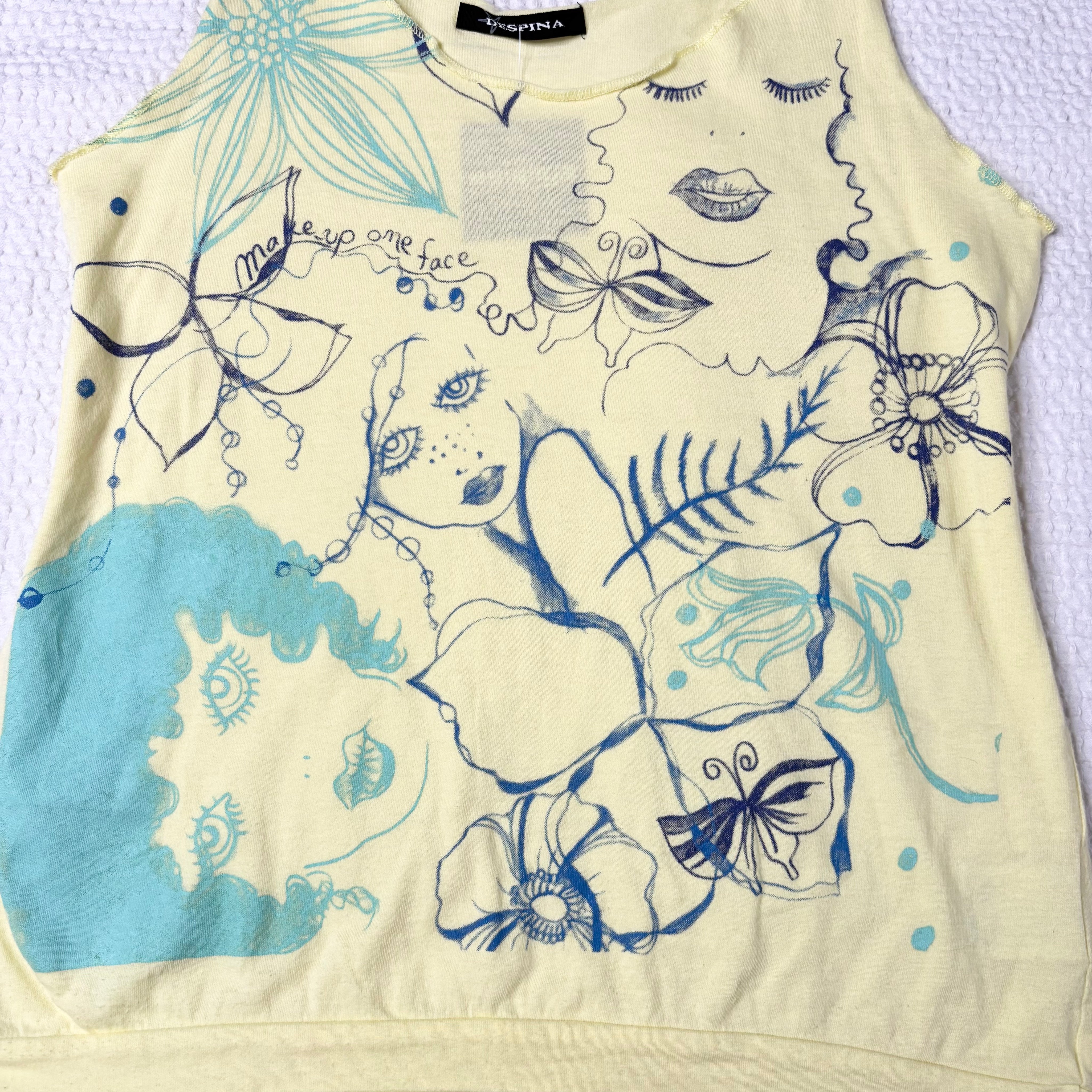 Despina J-Fashion Linework Face Graphic Tank (M)