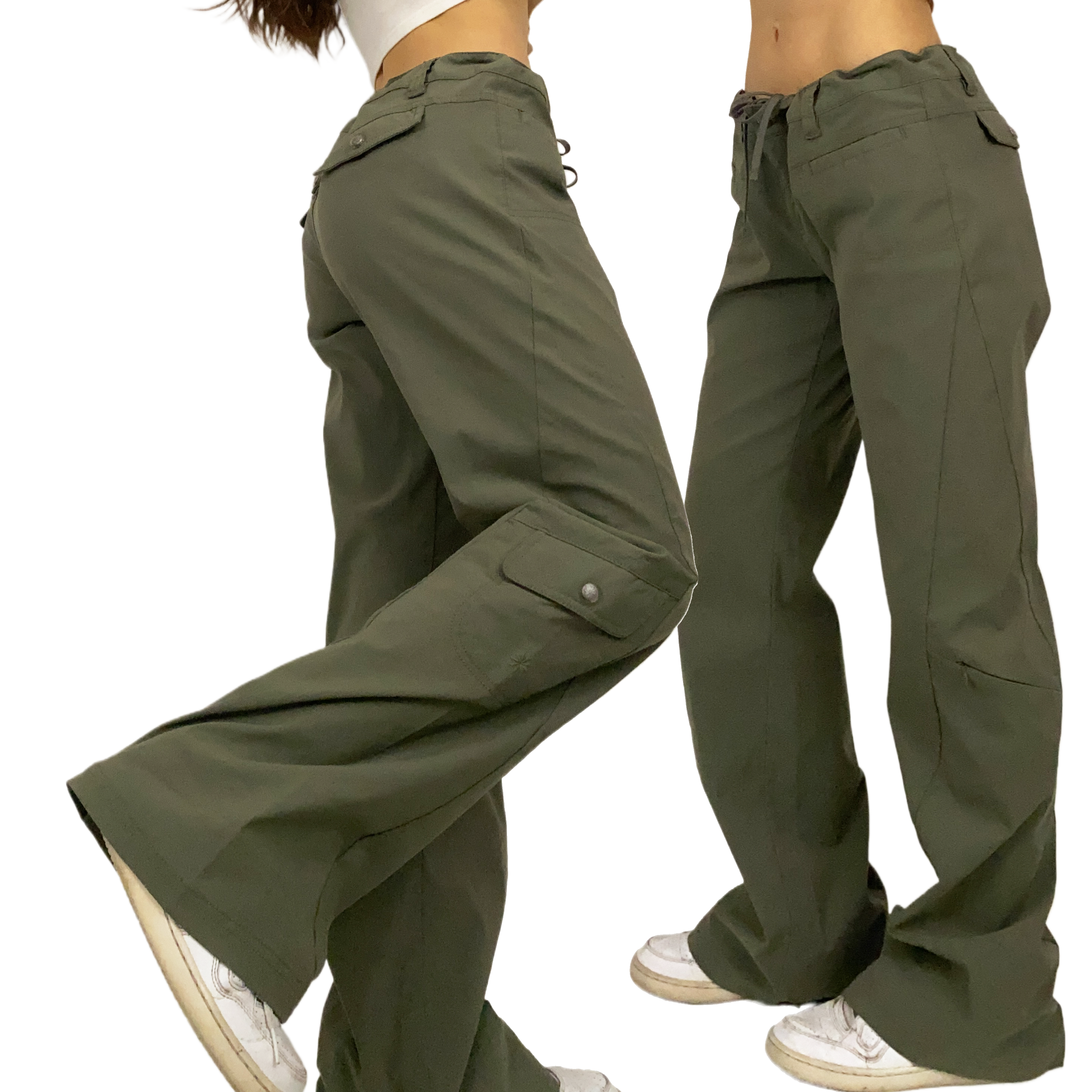Olive Drawstring Tech Pants (M)
