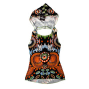 Hayes Graphic Hooded Halter Top (S)