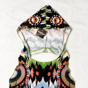 Hayes Graphic Hooded Halter Top (S)