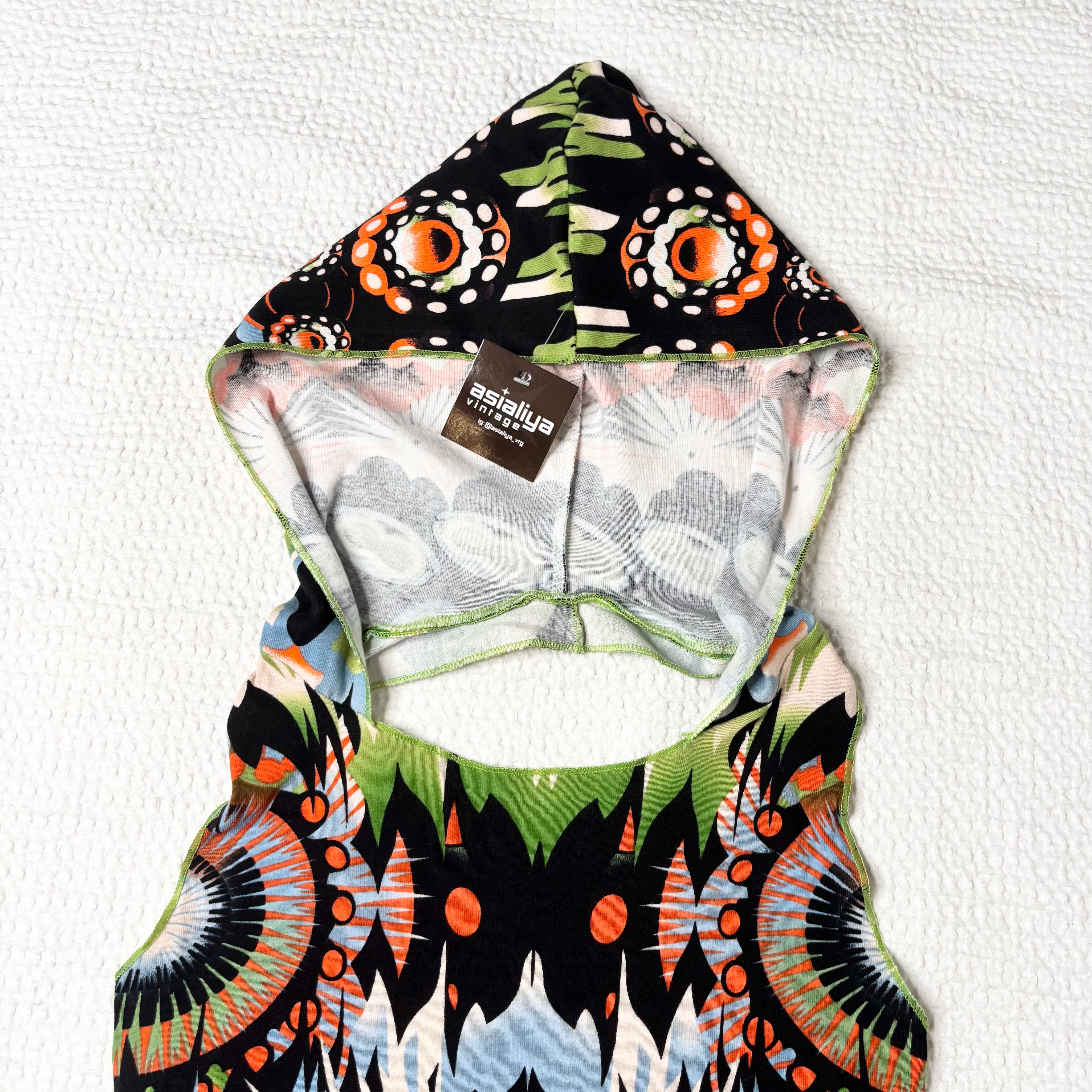 Hayes Graphic Hooded Halter Top (S)