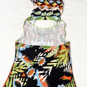 Hayes Graphic Hooded Halter Top (S)