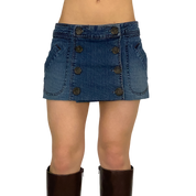 2000s denim mini skirt (S/M)