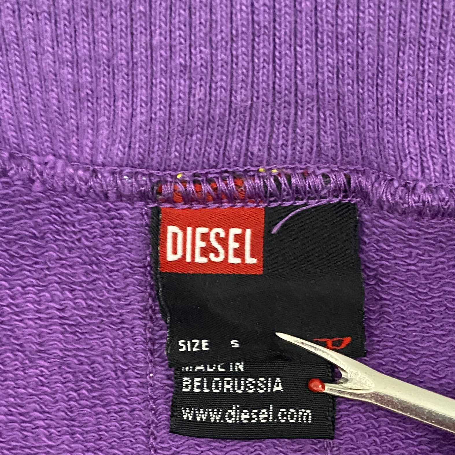 Diesel Purple off the Shoulder Sweater (S)