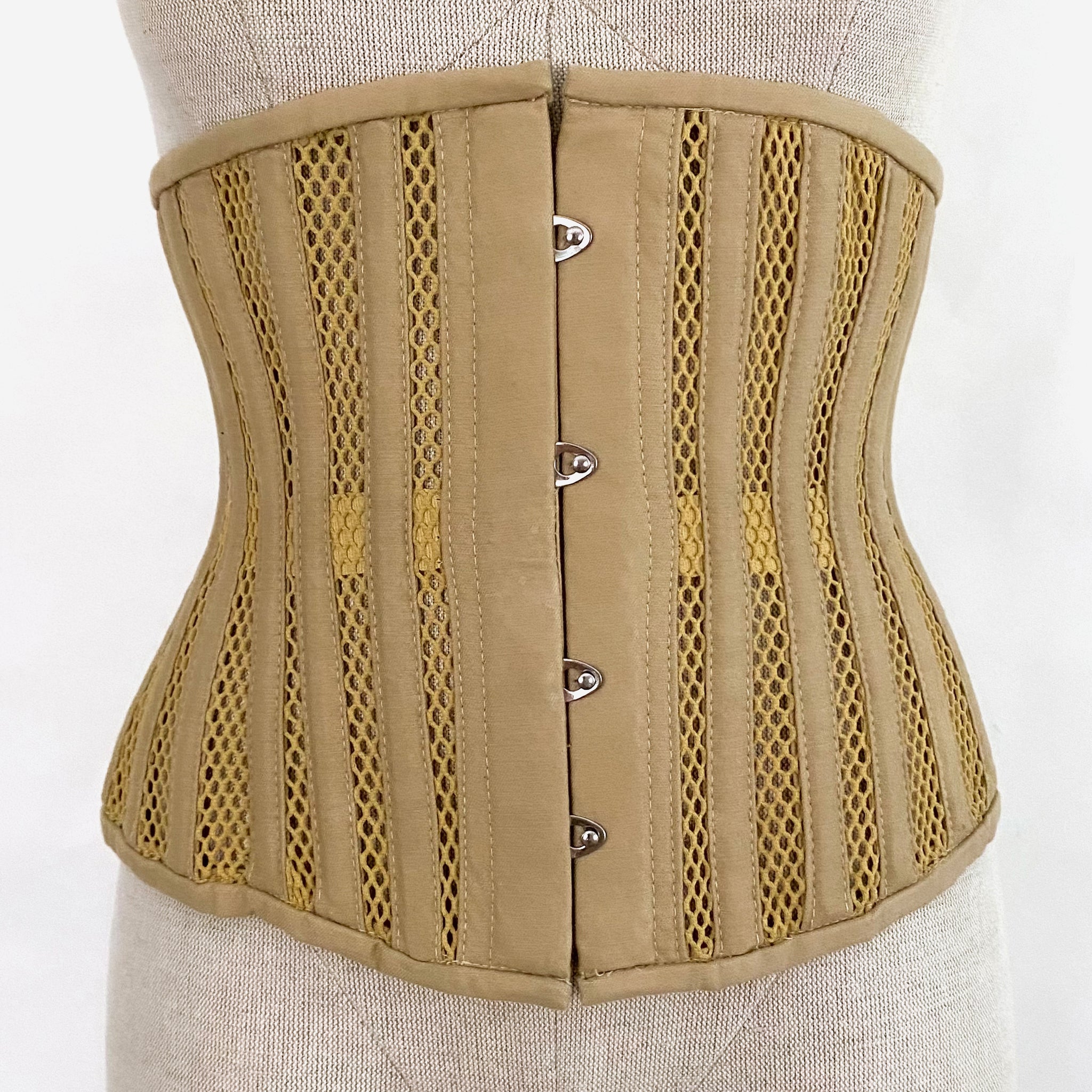 Mesh Lace Up Waist Corset - 32/ XXL