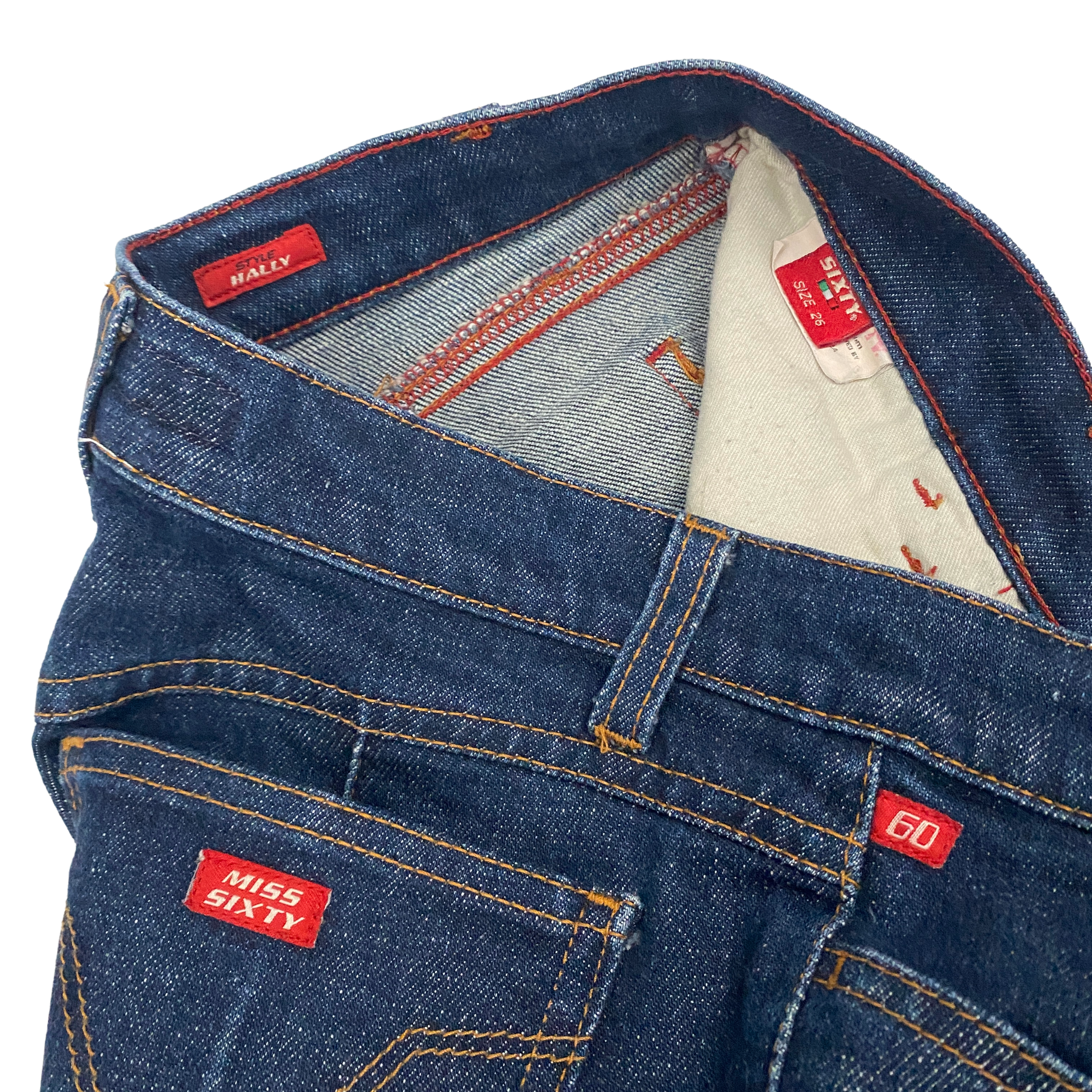 Miss Sixty 2000s Low Rise Seamed Flare Jeans (XS)