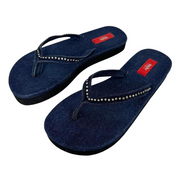 90s Mossimo Platform Denim Flip Flops (7)