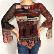 Save The Queen Bell Sleeve Top (S)