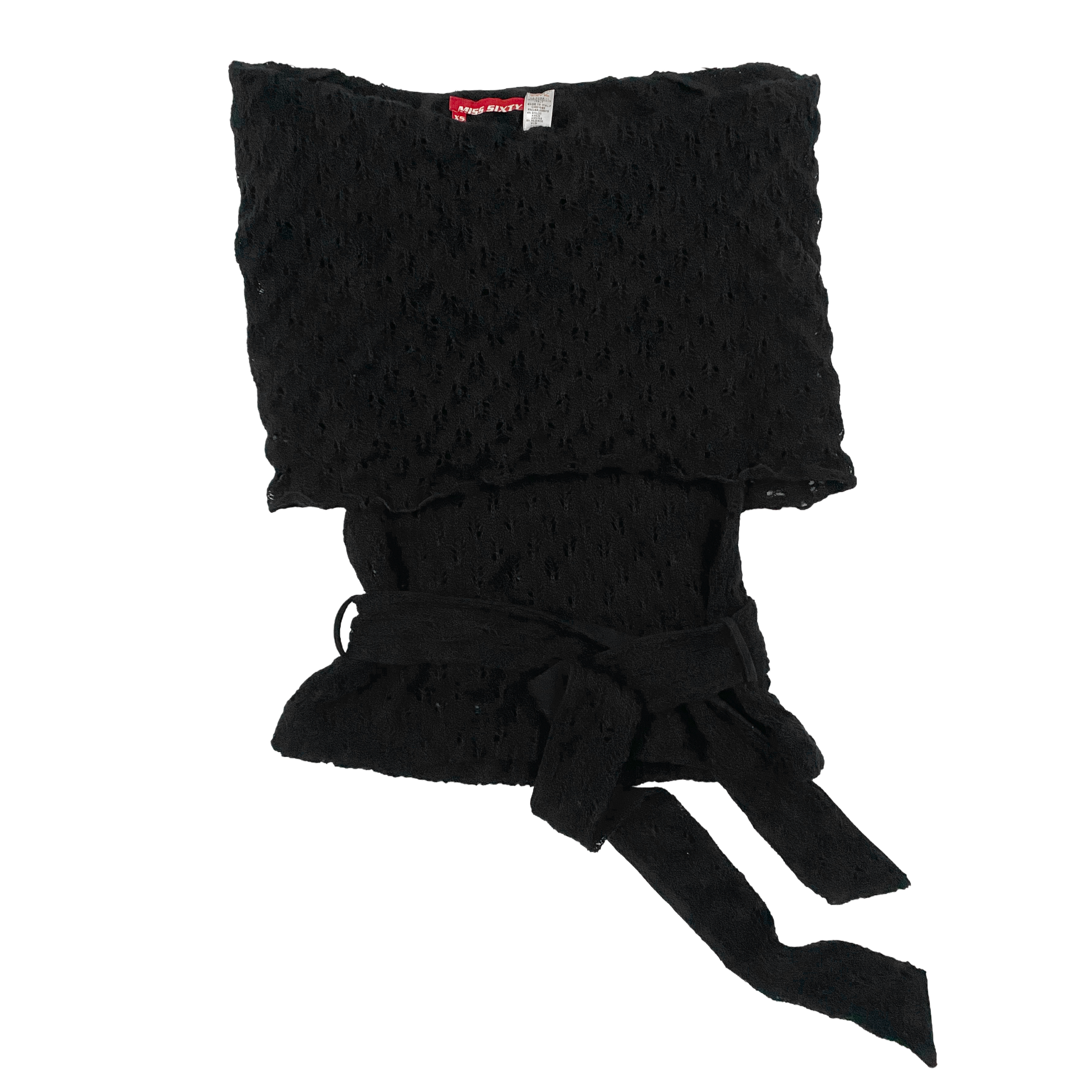 Miss Sixty Black off the Shoulder or Cowl Neck Sweater (XS)