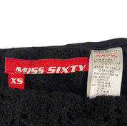 Miss Sixty Black off the Shoulder or Cowl Neck Sweater (XS)