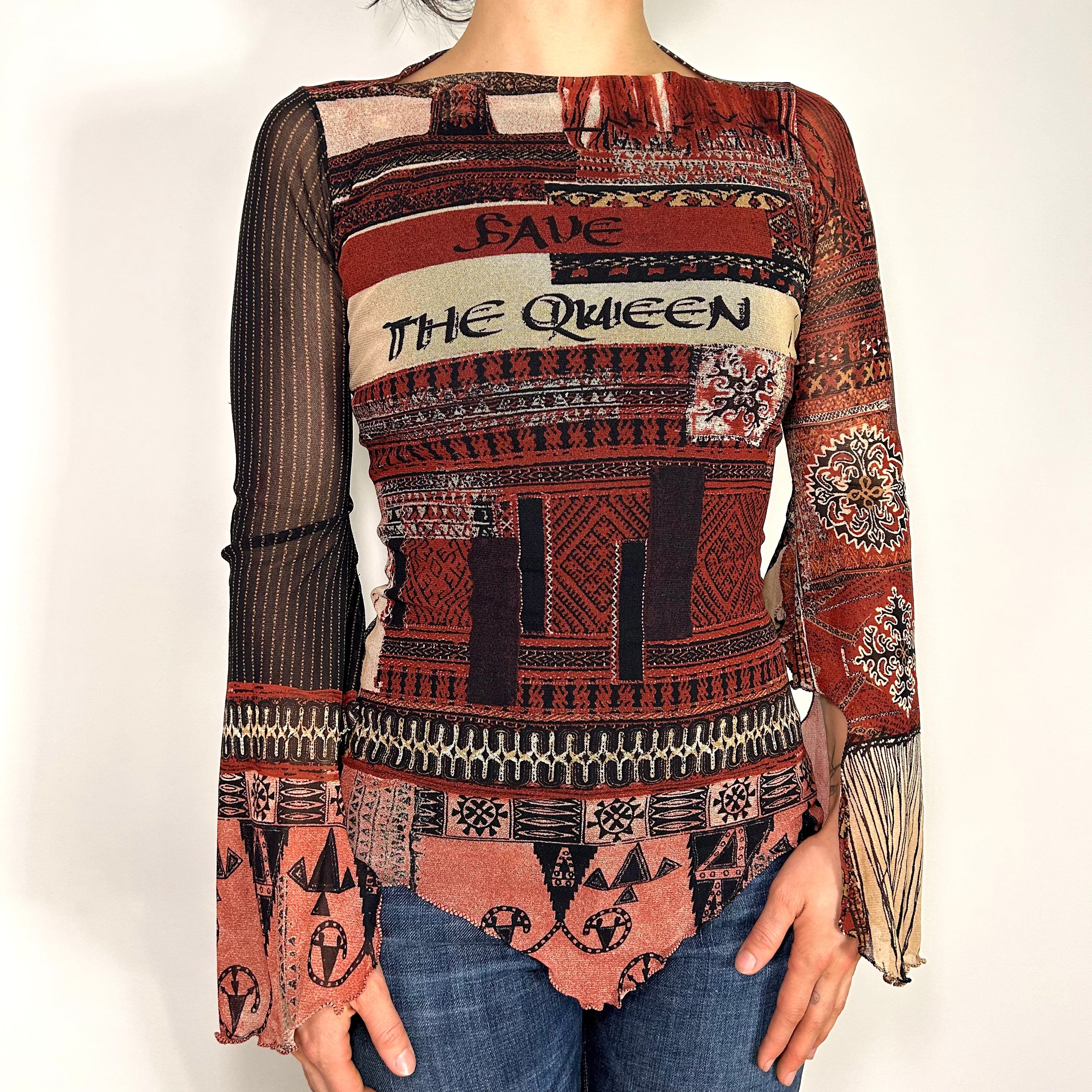 Save The Queen Bell Sleeve Top (S)