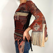 Save The Queen Bell Sleeve Top (S)