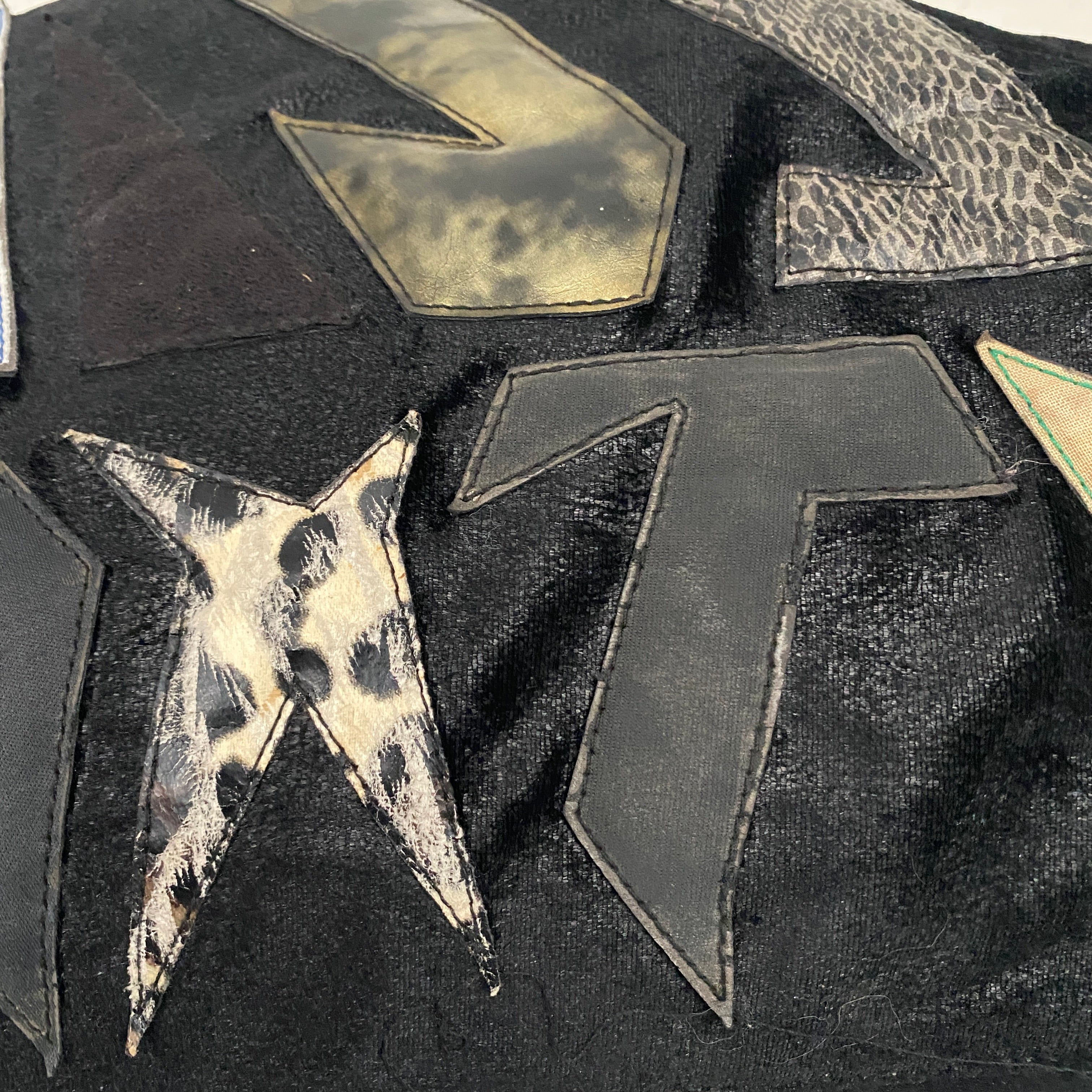 Miss Sixty Mixed Media Black Duffle Bag