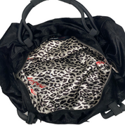Miss Sixty Mixed Media Black Duffle Bag