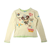 Angel Blue Embroidered Graphic Long Sleeve (XS-S)