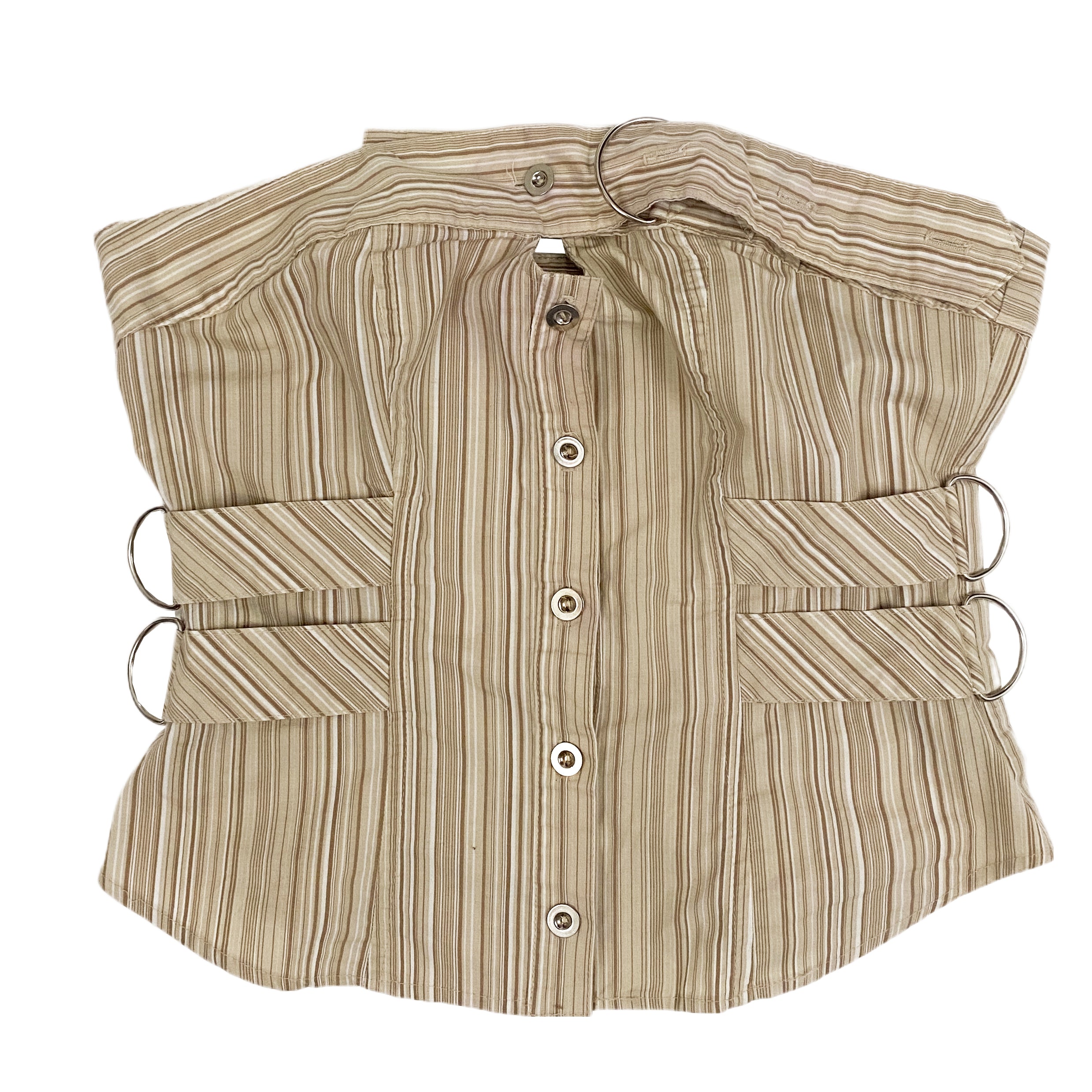 Khaki Striped Tube Top (M)