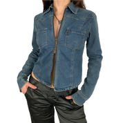 Double Zip Denim Top (S)