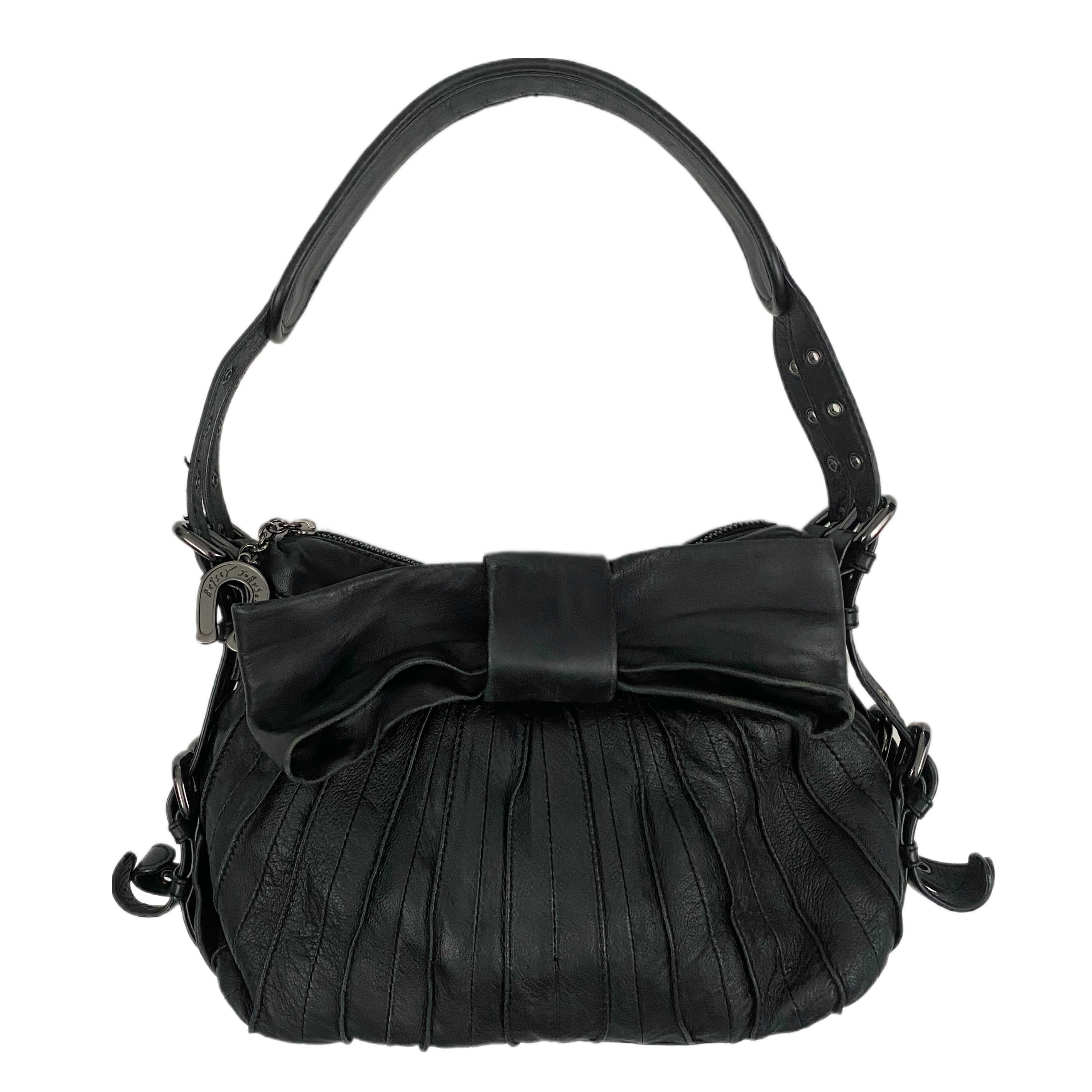 Betsey Johnson Black Leather Bag