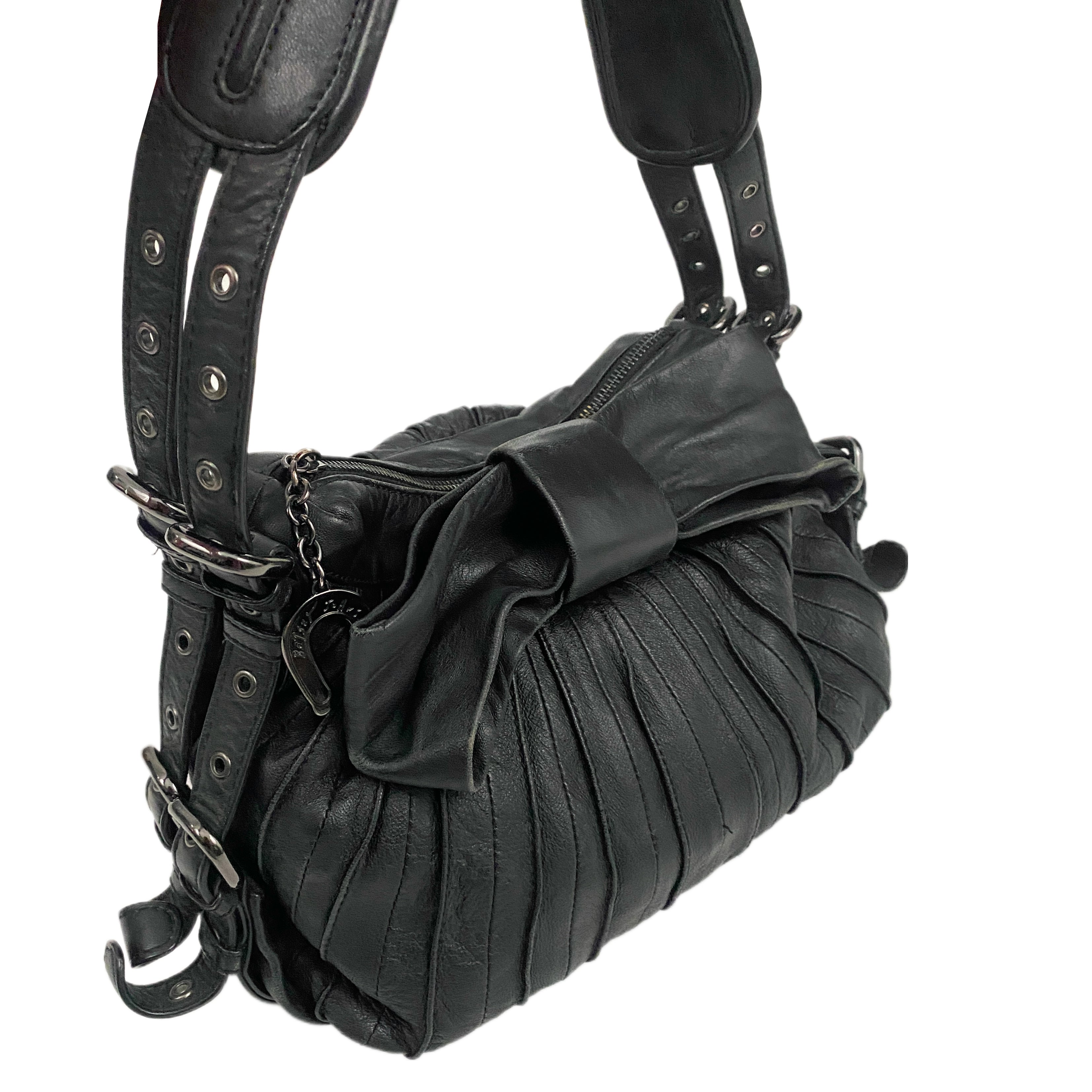 Betsey Johnson Black Leather Bag
