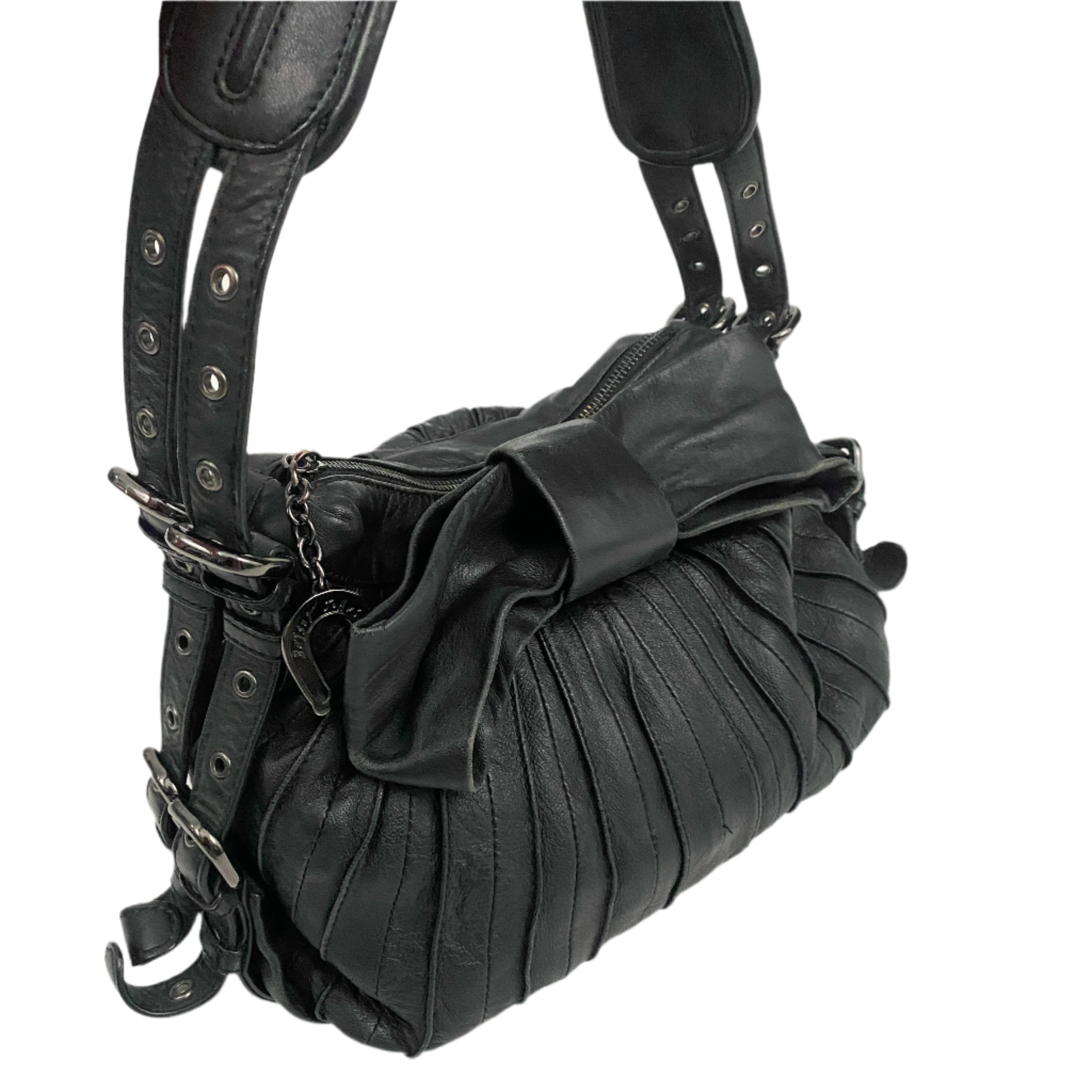 Betsey Johnson Black Leather Bag