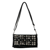 Studded Patent Shoulder Bag