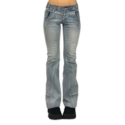 Marithe Francois Girbaud Low Rise Seamed Flare Jeans (XS/S)