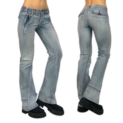 Marithe Francois Girbaud Low Rise Seamed Flare Jeans (XS/S)